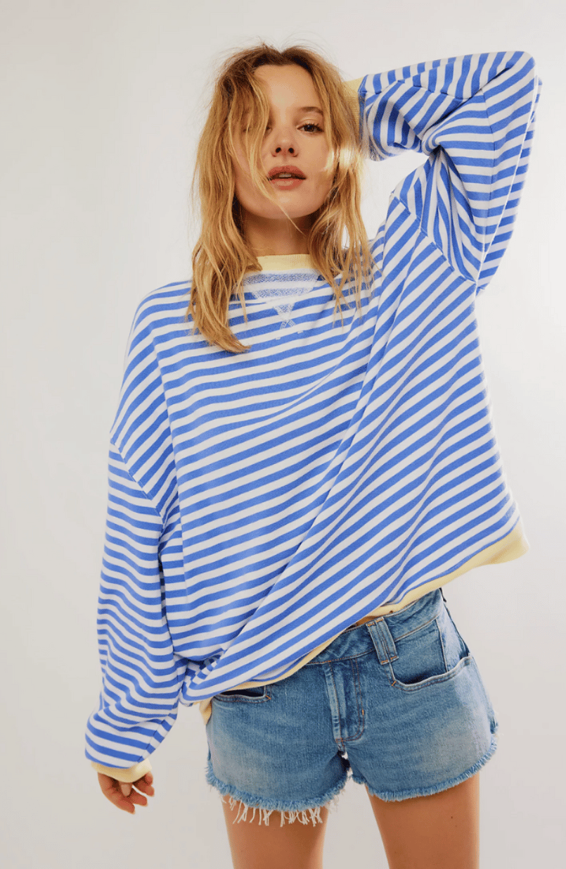 Noa | Gestreepte Oversized Dames Trui | Trendy & Retro Ontwerp - Sorata