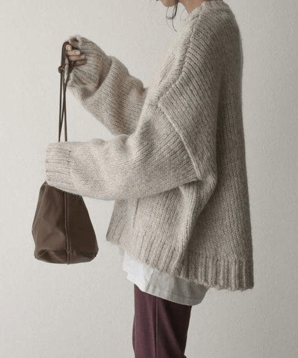 Noa | Moderne Off - White Cashmere Trui met Zakjes | Dames Sweater | Jumper Vest - Sorata