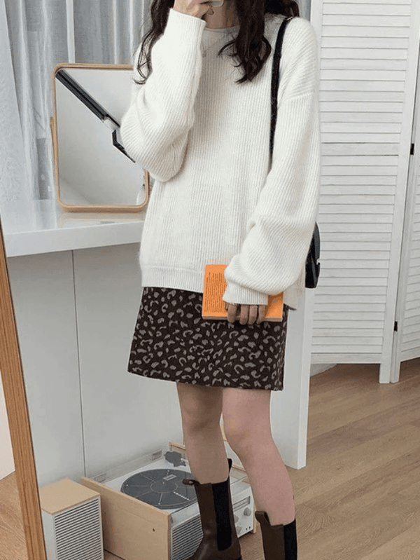 Noa | Tijdloze Effen Trui met Brede Kraag | Dames Sweater | Jumper Vest - Sorata