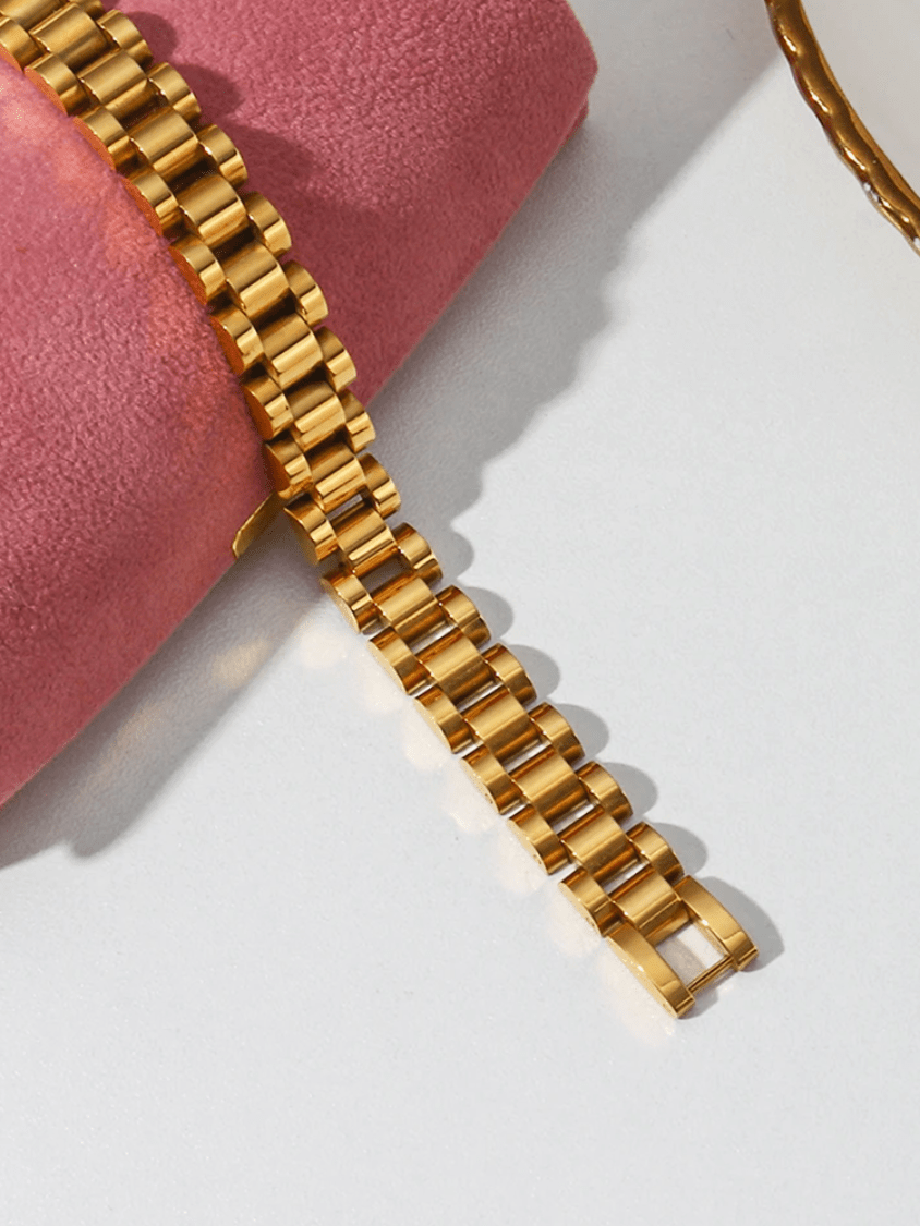 Nova | Brede Schakelarmband Goud voor Dames & Heren | Elegante Sieraden - Sorata