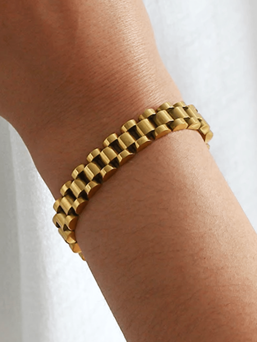 Nova | Brede Schakelarmband Goud voor Dames & Heren | Elegante Sieraden - Sorata