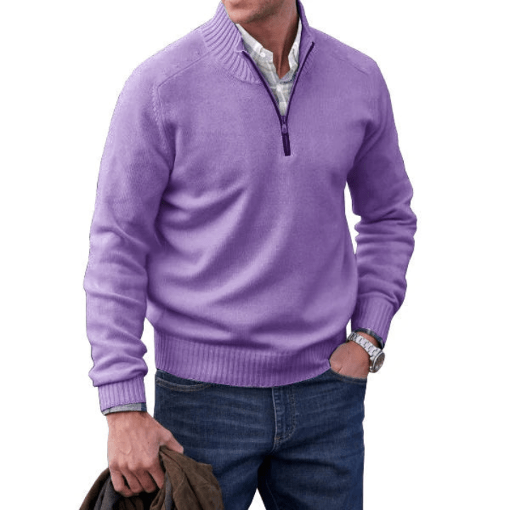 Oliva | Kasjmier Trui met Rits | Heren Sweater | Jumper Vest - Sorata