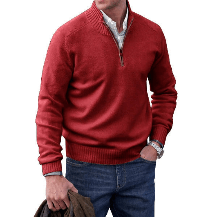Oliva | Kasjmier Trui met Rits | Heren Sweater | Jumper Vest - Sorata