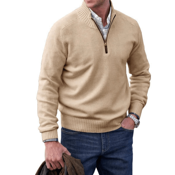 Oliva | Kasjmier Trui met Rits | Heren Sweater | Jumper Vest - Sorata