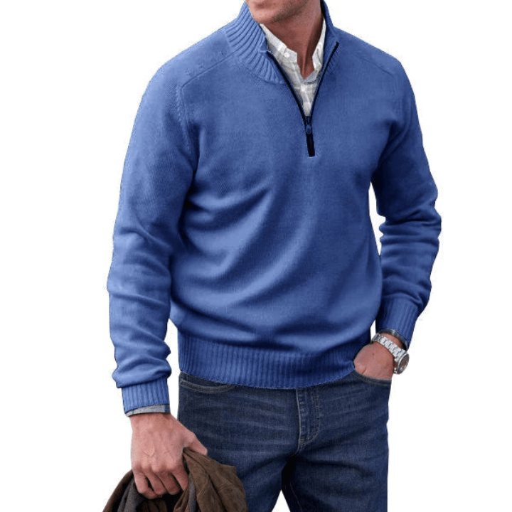 Oliva | Kasjmier Trui met Rits | Heren Sweater | Jumper Vest - Sorata