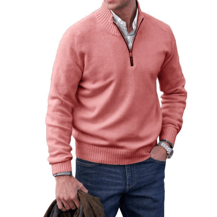 Oliva | Kasjmier Trui met Rits | Heren Sweater | Jumper Vest - Sorata