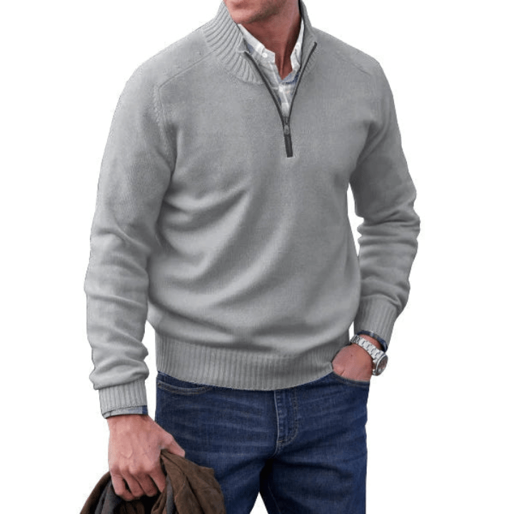 Oliva | Kasjmier Trui met Rits | Heren Sweater | Jumper Vest - Sorata