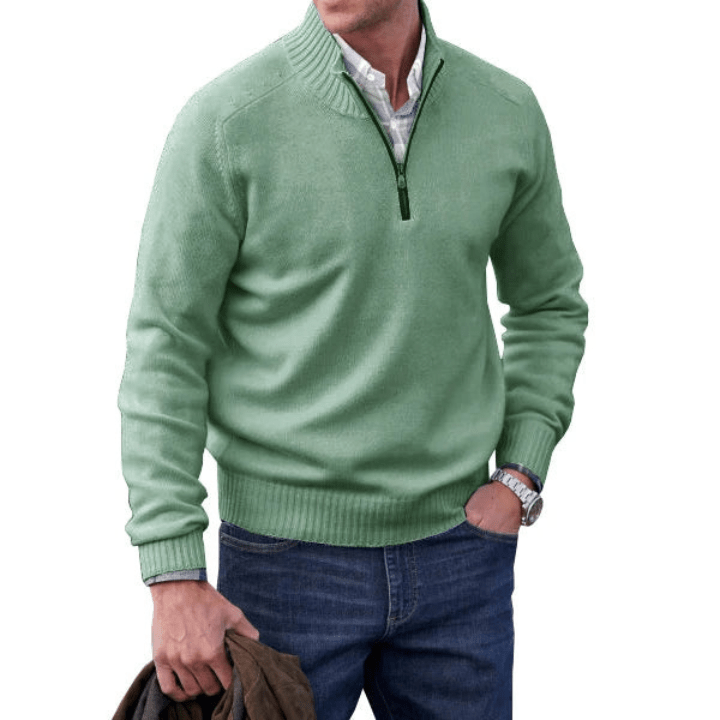 Oliva | Kasjmier Trui met Rits | Heren Sweater | Jumper Vest - Sorata