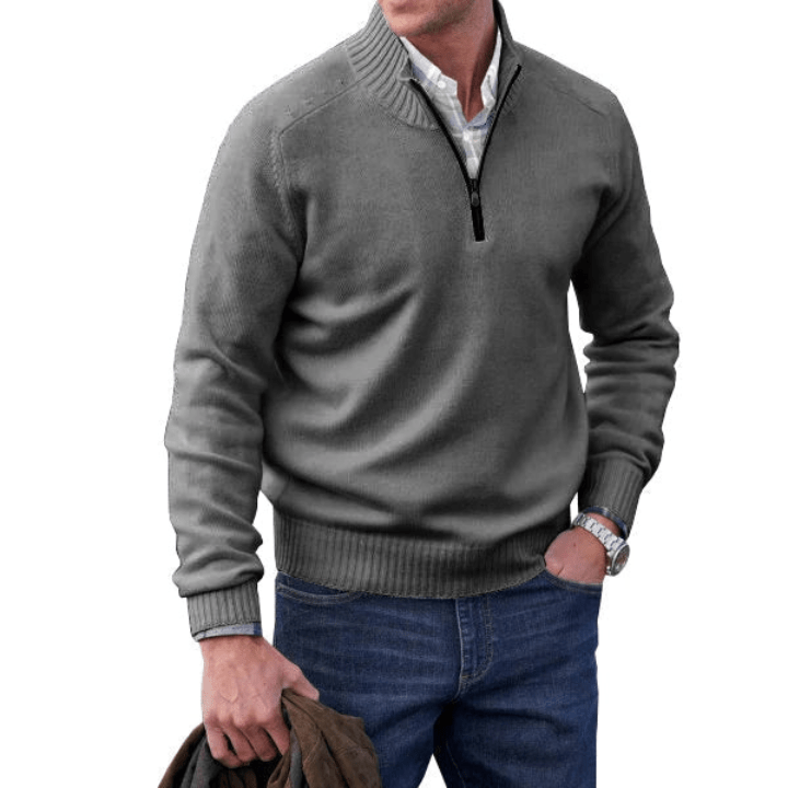 Oliva | Kasjmier Trui met Rits | Heren Sweater | Jumper Vest - Sorata