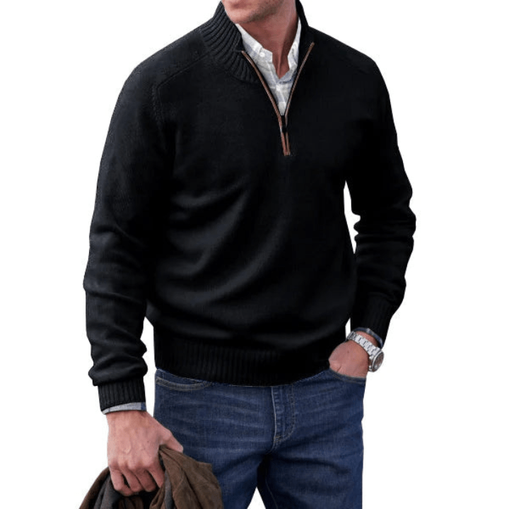 Oliva | Kasjmier Trui met Rits | Heren Sweater | Jumper Vest - Sorata
