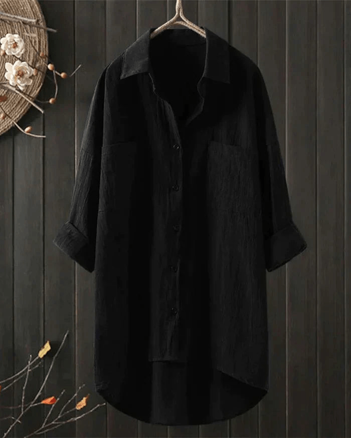 Oliva | Linnen Blouse | Dames Overhemd Top - Sorata