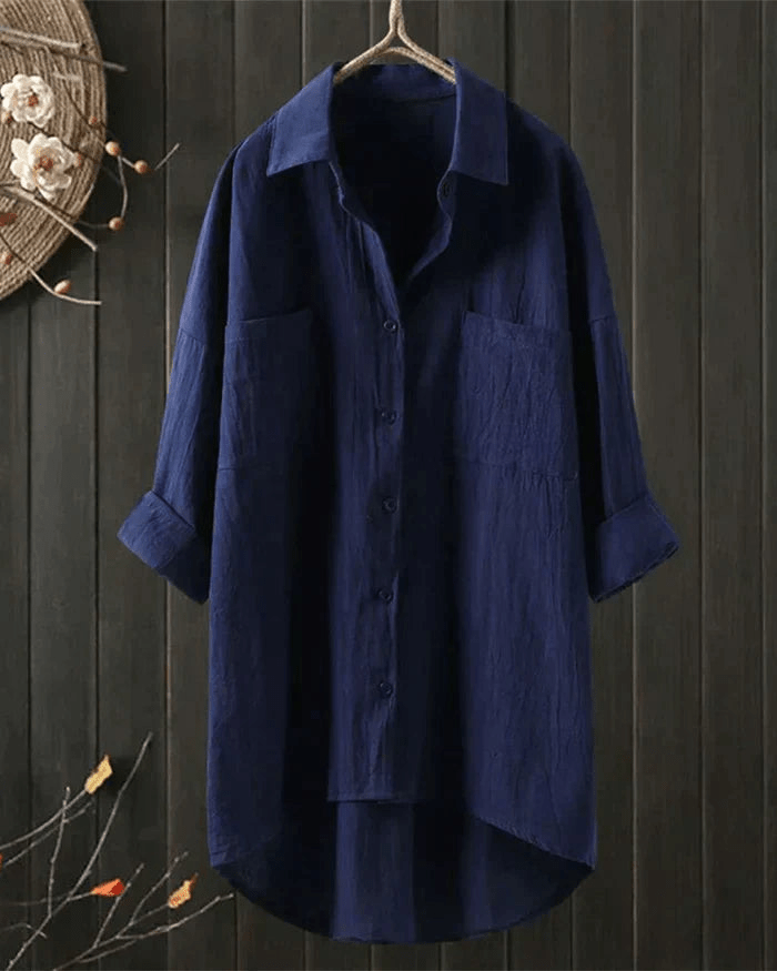 Oliva | Linnen Blouse | Dames Overhemd Top - Sorata