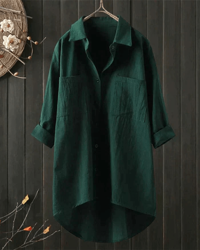 Oliva | Linnen Blouse | Dames Overhemd Top - Sorata