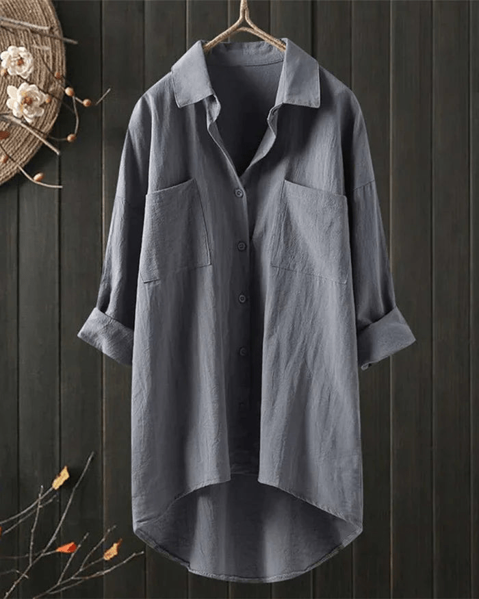 Oliva | Linnen Blouse | Dames Overhemd Top - Sorata