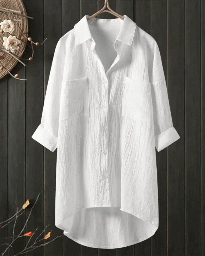 Oliva | Linnen Blouse | Dames Overhemd Top - Sorata