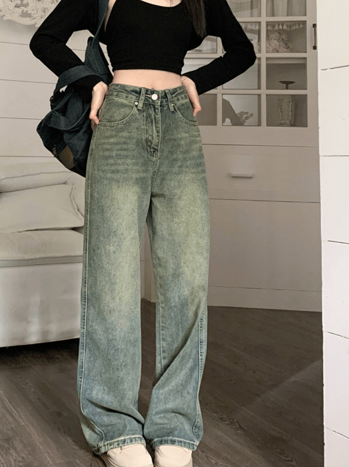 Olivia | Broek Dames | Baggy Denim Jeans | Trendy Retro Ontwerp - Sorata