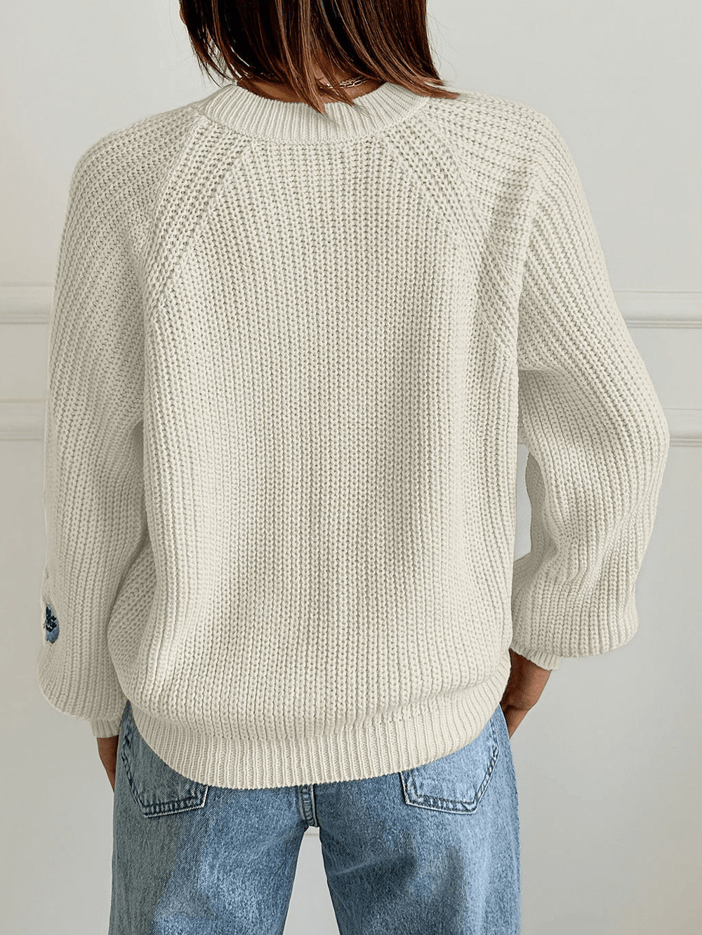 Ollie | Stijlvolle Dames Jumper | Geborduurde Trui met Ronde Hals - Sorata