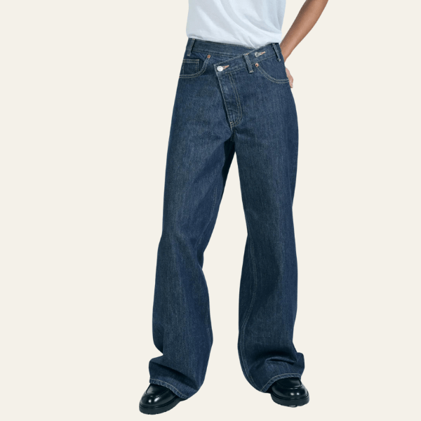 Perry | Trendy Dames Broek | Wijde Denim Jeans Met Hoge Taille | Stijlvol En Comfortabel - Sorata