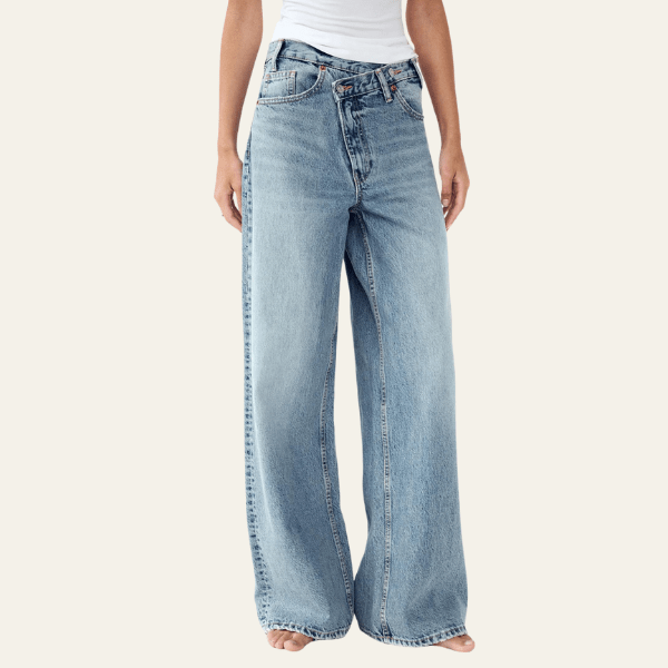Perry | Trendy Dames Broek | Wijde Denim Jeans Met Hoge Taille | Stijlvol En Comfortabel - Sorata