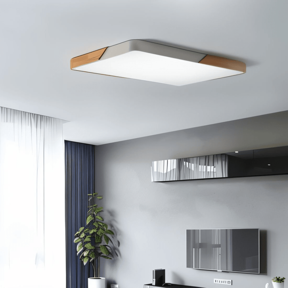 Phella | Moderne Plafondlamp | Energiezuinige LED Verlichting | Warme Houtafwerking - Sorata
