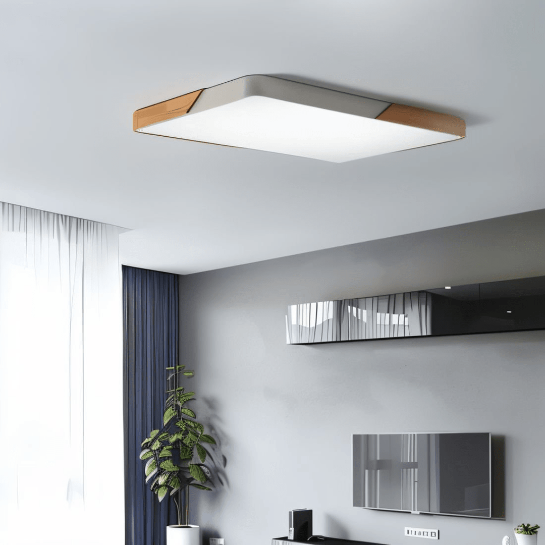 Phella | Moderne Plafondlamp | Energiezuinige LED Verlichting | Warme Houtafwerking - Sorata