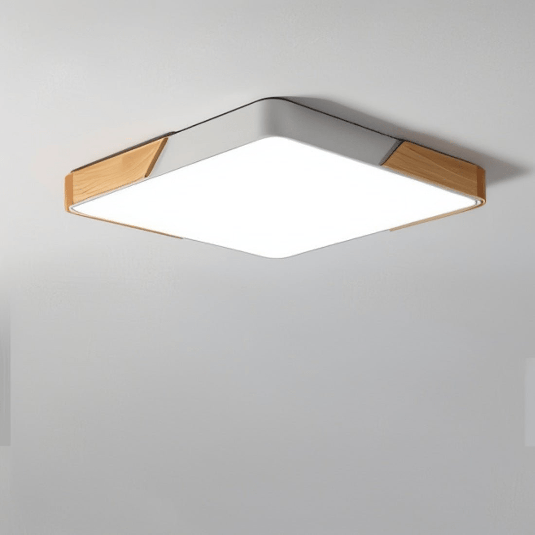 Phella | Moderne Plafondlamp | Energiezuinige LED Verlichting | Warme Houtafwerking - Sorata