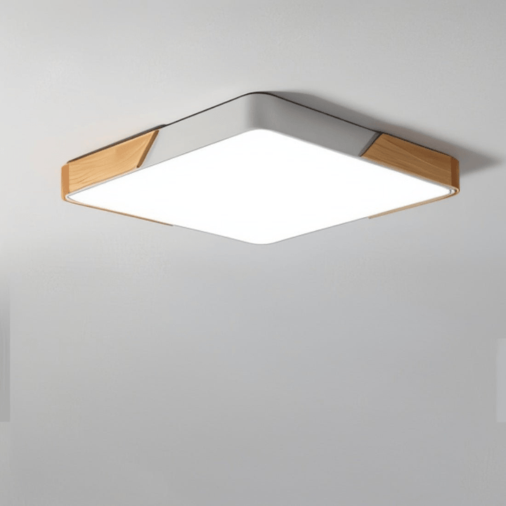 Phella | Moderne Plafondlamp | Energiezuinige LED Verlichting | Warme Houtafwerking - Sorata