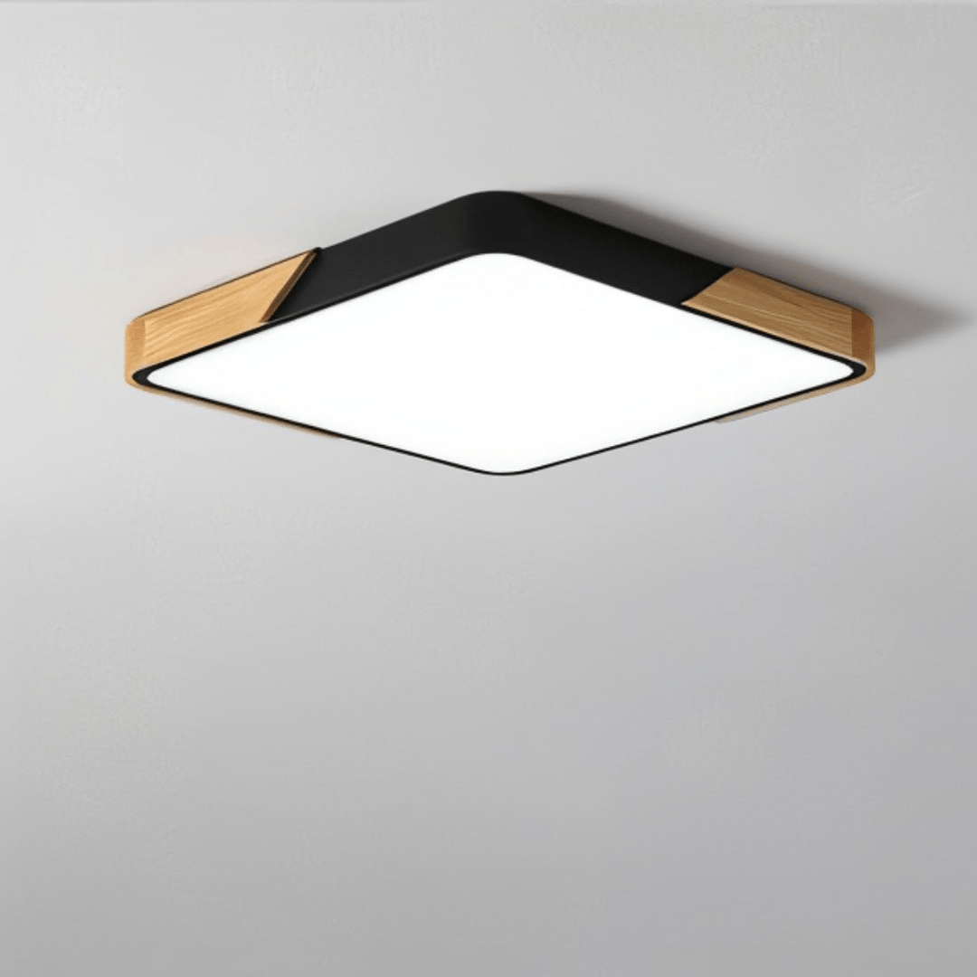 Phella | Moderne Plafondlamp | Energiezuinige LED Verlichting | Warme Houtafwerking - Sorata