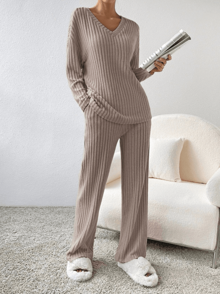 RelaxFit | 2 - Delig Trendy Lounge Set | Geribd Comfort | Dames Kleding - Sorata