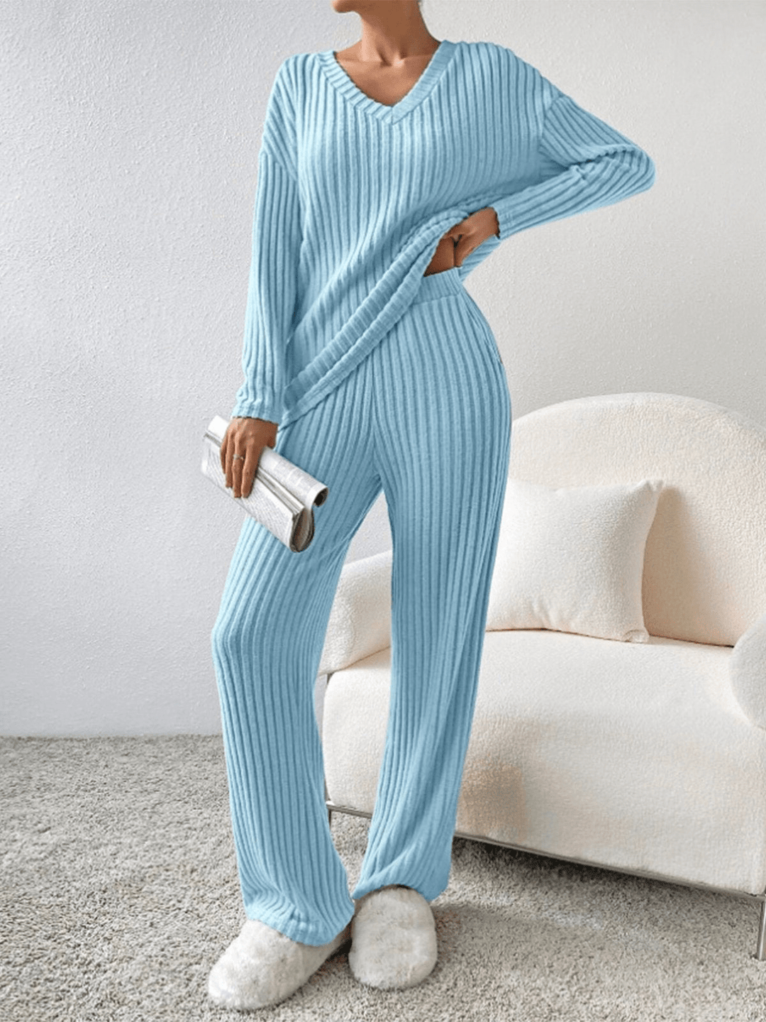 RelaxFit | 2 - Delig Trendy Lounge Set | Geribd Comfort | Dames Kleding - Sorata