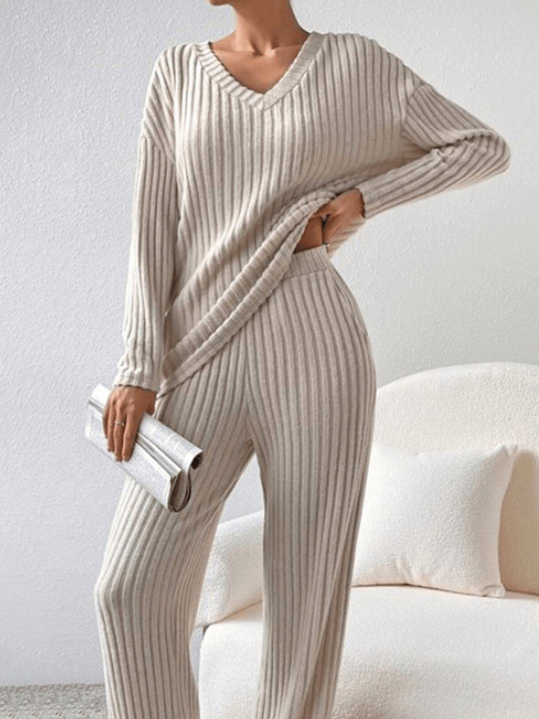 RelaxFit | 2 - Delig Trendy Lounge Set | Geribd Comfort | Dames Kleding - Sorata