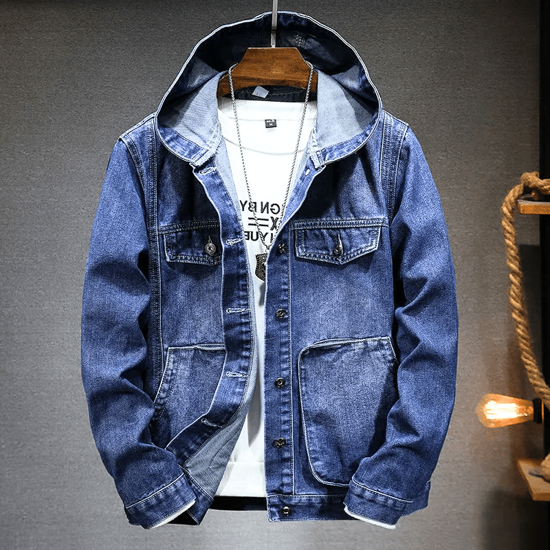 RetroFlex | Denim Jas | Vintage Look met Capuchon | Heren - Sorata