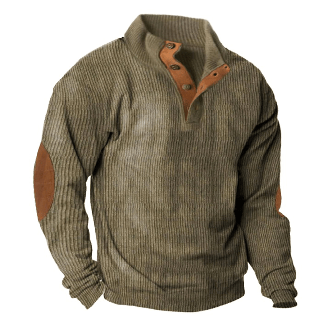 Ritschi | Warme Heren Trui | Comfortabele Corduroy Trui met Kraag | Vintage Kledingstijl - Sorata