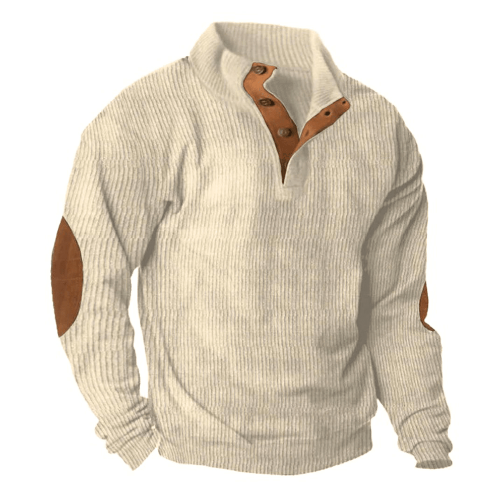 Ritschi | Warme Heren Trui | Comfortabele Corduroy Trui met Kraag | Vintage Kledingstijl - Sorata