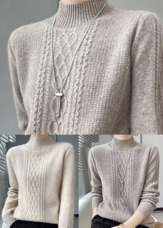 Rody | Trendy Cashmere Trui met Hoge Kraag | Dames Sweater | Jumper Vest - Sorata