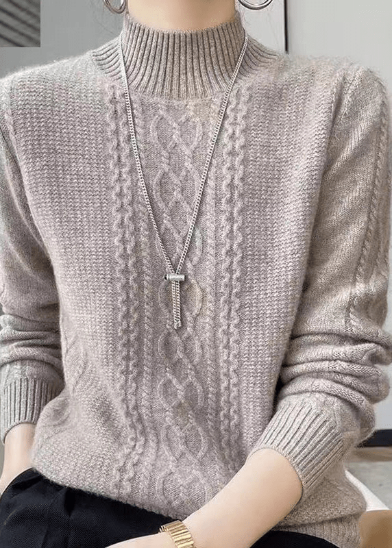 Rody | Trendy Cashmere Trui met Hoge Kraag | Dames Sweater | Jumper Vest - Sorata