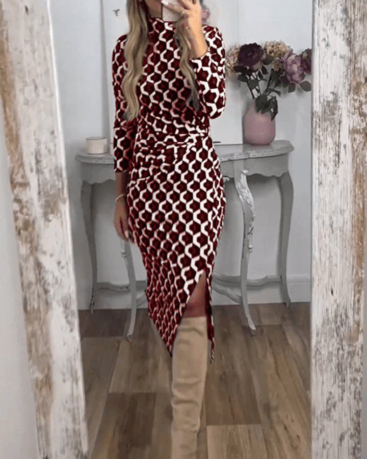 Romy | Elegante Dames Jurk met Visschubbenprint | Trendy & Comfortabel - Sorata