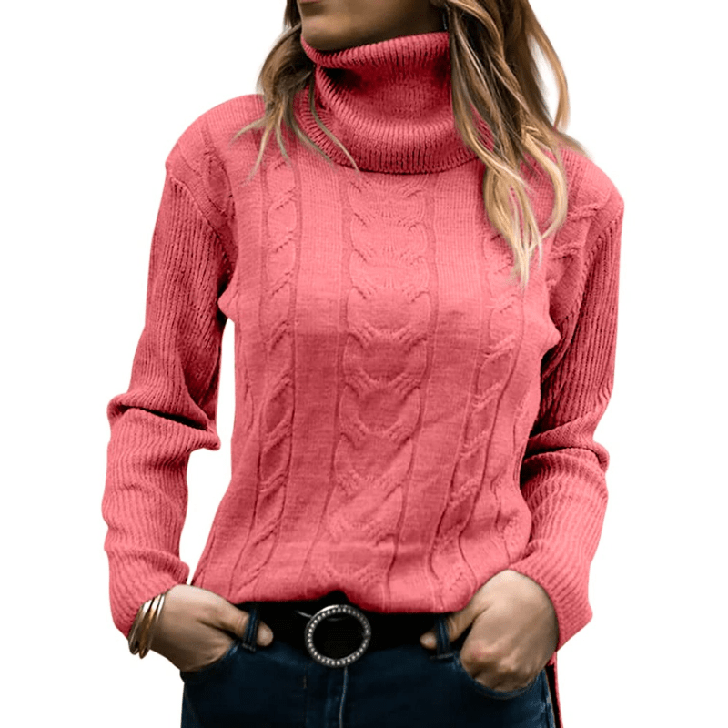 Rosa | Dames Trui | Warme Gebreide Dames Coltrui | Casual & Comfortabel - Sorata