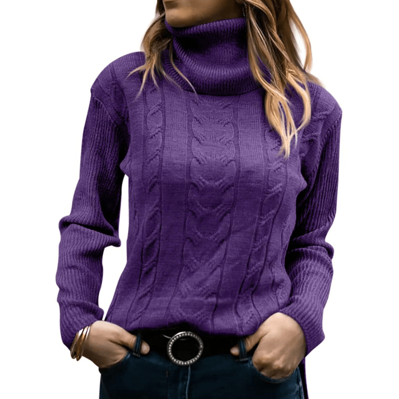 Rosa | Dames Trui | Warme Gebreide Dames Coltrui | Casual & Comfortabel - Sorata