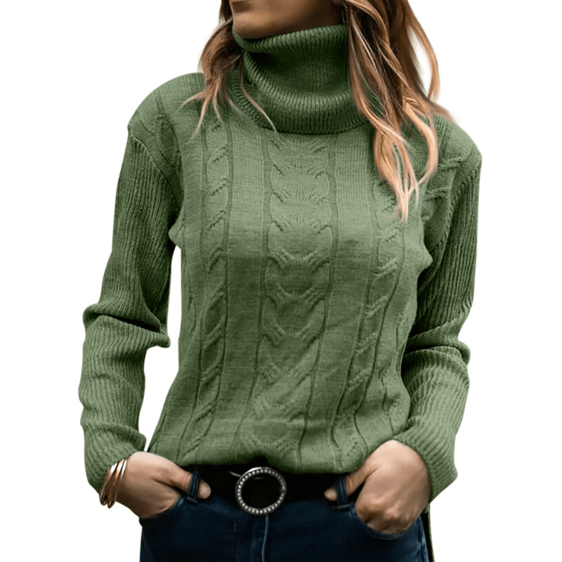 Rosa | Dames Trui | Warme Gebreide Dames Coltrui | Casual & Comfortabel - Sorata