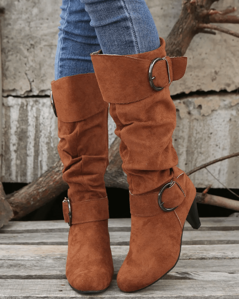 Rosalia - Dames Laarzen - Hoge Laarzen met Gesp en Rits - Comfortabel & Casual - Sorata