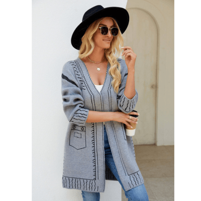 Rosy - Vest Dames - Cardigan Dames - Canvas Cardigan - Nieuwe Style - Voor Elke Seizoen - Sorata