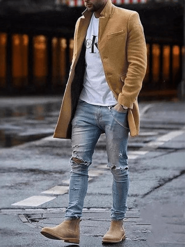 Ryan | Wollen Middellange Jas Met Moderne Snit | Heren Winterjas - Sorata