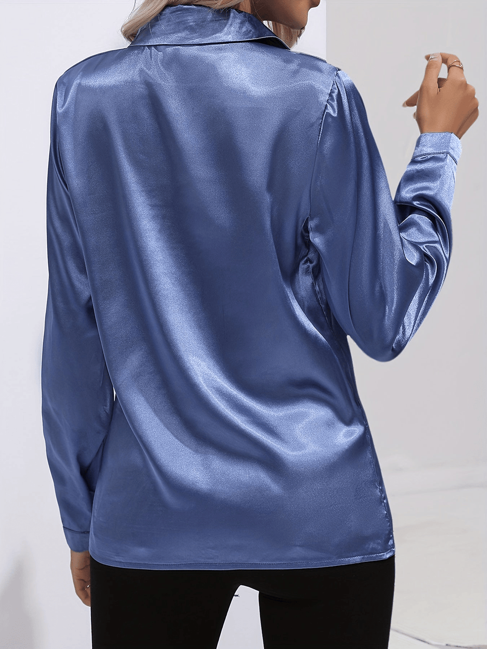Sara | Chique Elegante Satijnen Dames Blouse - Sorata
