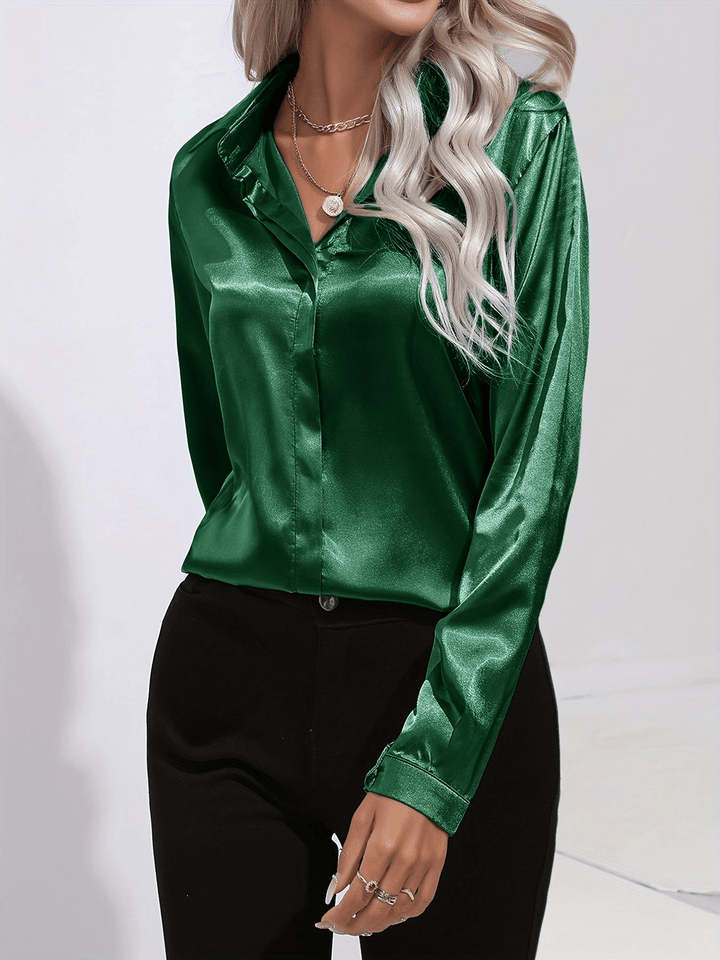 Sara | Chique Elegante Satijnen Dames Blouse - Sorata