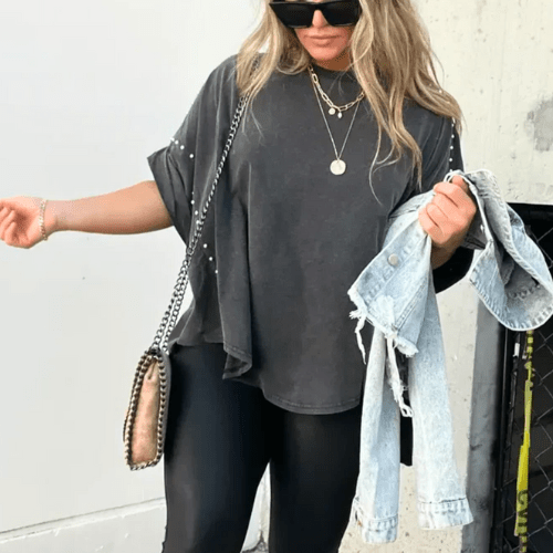 Selena - Dames Shirt - Oversized Gewassen Shirt - Trendy & Casual - Sorata