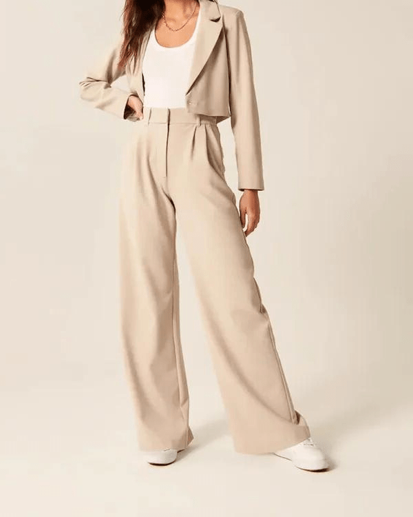 Selina - Dames Broek - Dames Flared Uitlopende Broek - Hoge Taille & Comfortabele Stretch - Sorata