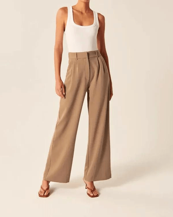 Selina - Dames Broek - Dames Flared Uitlopende Broek - Hoge Taille & Comfortabele Stretch - Sorata
