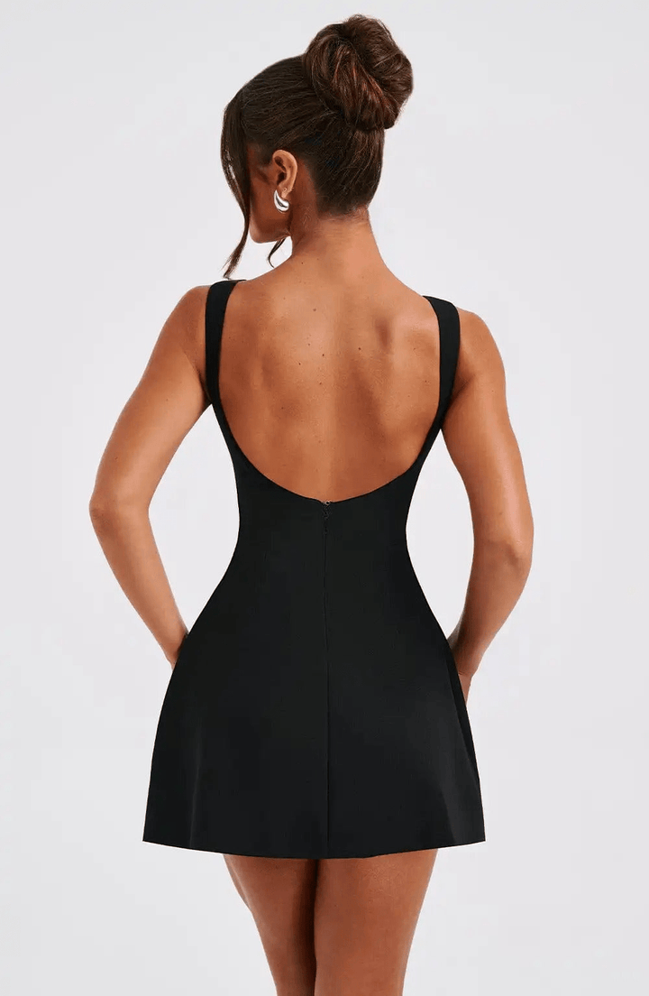 Seline | Dames Mini - Jurk | Mouwloze En Rugloze Ontwerp - Sorata