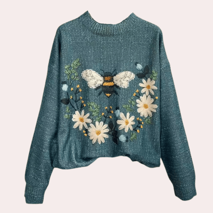 Selma | Elegante Dames Trui | Unieke Bloemenprint | Trendy & Comfortabel - Sorata
